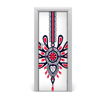 Self-adhesive door sticker Polish folk pattern