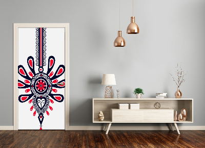 Self-adhesive door sticker Polish folk pattern