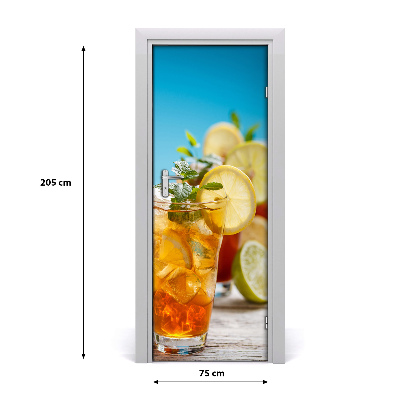 Self-adhesive door sticker Ice tea