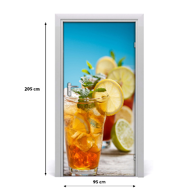 Self-adhesive door sticker Ice tea