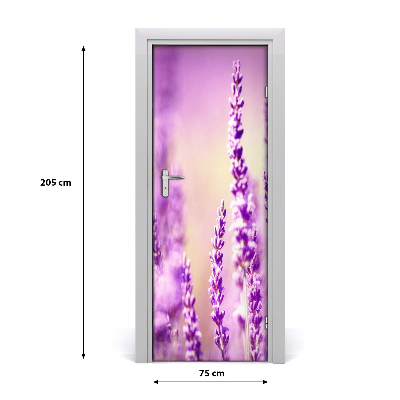 Self-adhesive door wallpaper Lavender