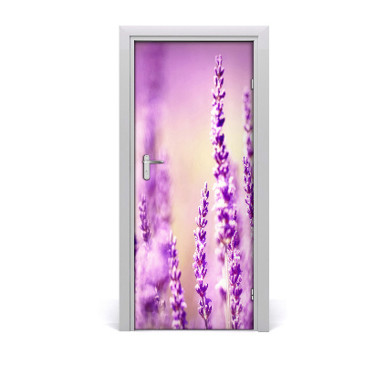 Self-adhesive door wallpaper Lavender