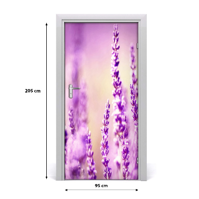 Self-adhesive door wallpaper Lavender