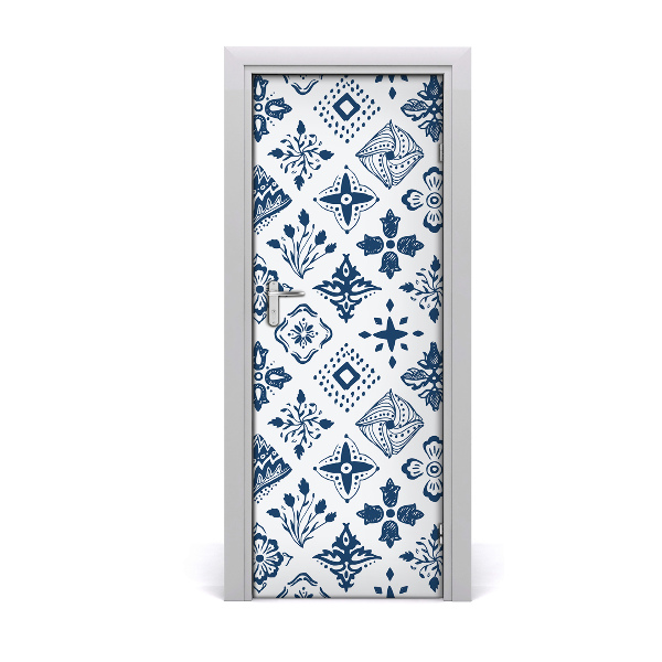 Self-adhesive door veneer Floral pattern