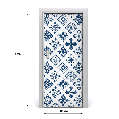 Self-adhesive door veneer Floral pattern