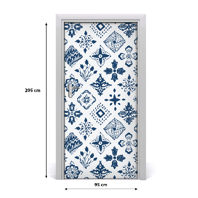 Self-adhesive door veneer Floral pattern