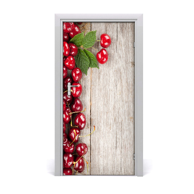 Self-adhesive door sticker Cherries