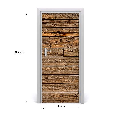 Door wallpaper Wooden wall