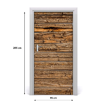 Door wallpaper Wooden wall