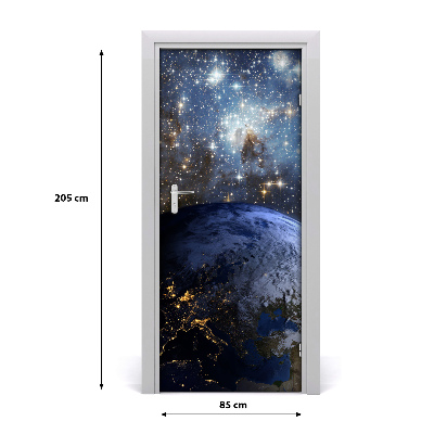 Self-adhesive door wallpaper Planet earth