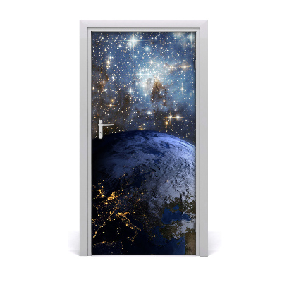 Self-adhesive door wallpaper Planet earth