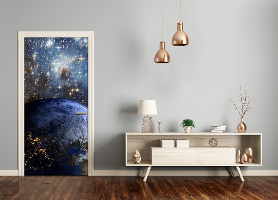 Self-adhesive door wallpaper Planet earth