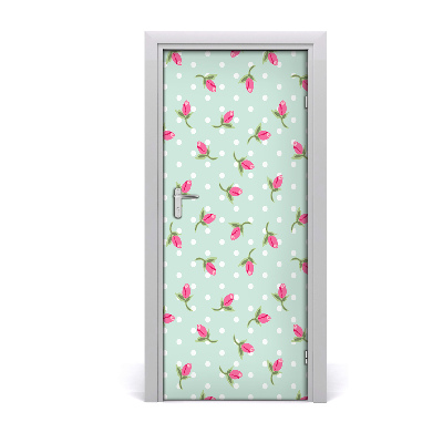 Self-adhesive door wallpaper Home roses