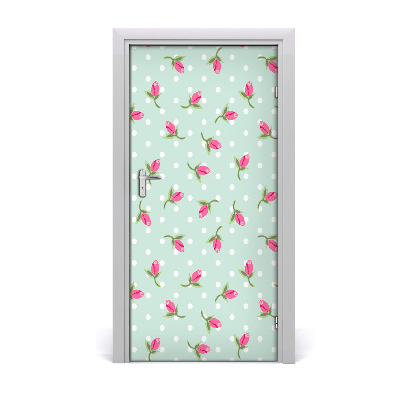 Self-adhesive door wallpaper Home roses