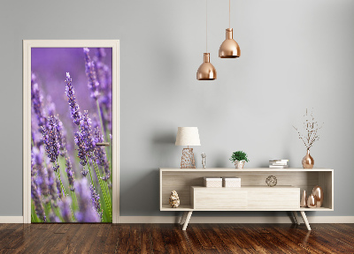 Self-adhesive door sticker Lavender field