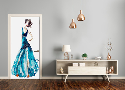 Self-adhesive door sticker Fashion illustration