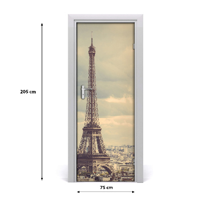 Self-adhesive door wallpaper Eiffel tower