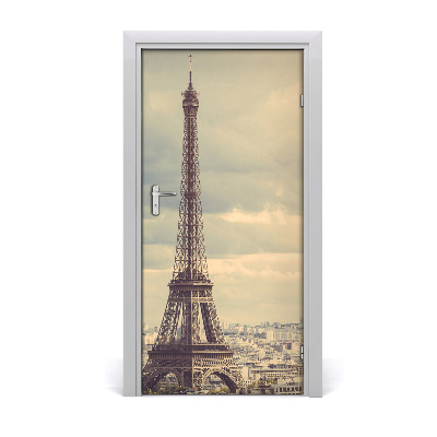 Self-adhesive door wallpaper Eiffel tower