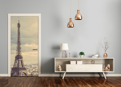 Self-adhesive door wallpaper Eiffel tower