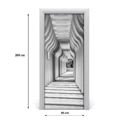 Self-adhesive door wallpaper Corridor