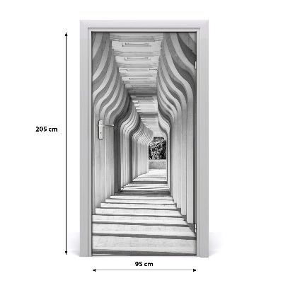 Self-adhesive door wallpaper Corridor