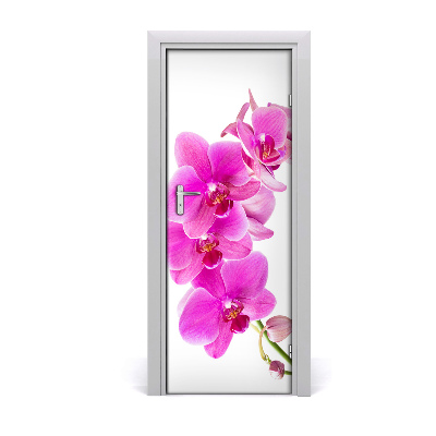 Self-adhesive door sticker Pink orchid