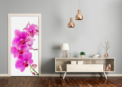 Self-adhesive door sticker Pink orchid