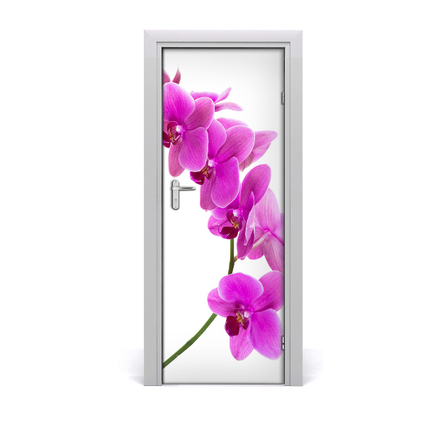 Self-adhesive door sticker Pink orchid