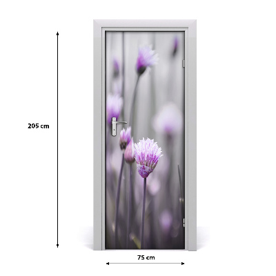 Self-adhesive door sticker Flowers of chives