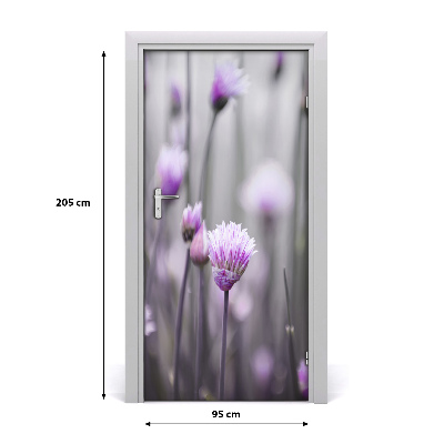 Self-adhesive door sticker Flowers of chives