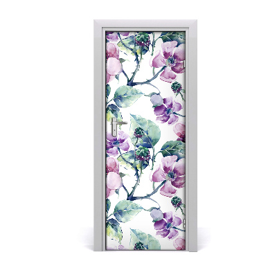 Self-adhesive door veneer Blackberry flowers