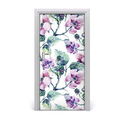 Self-adhesive door veneer Blackberry flowers