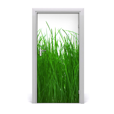 Self-adhesive door sticker On the door grass