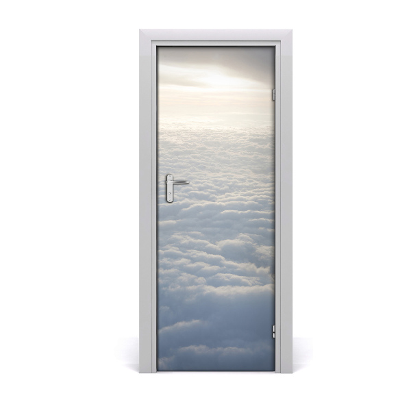 Door wallpaper Flight over the clouds