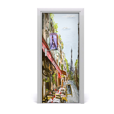 Self-adhesive door wallpaper Eiffel tower