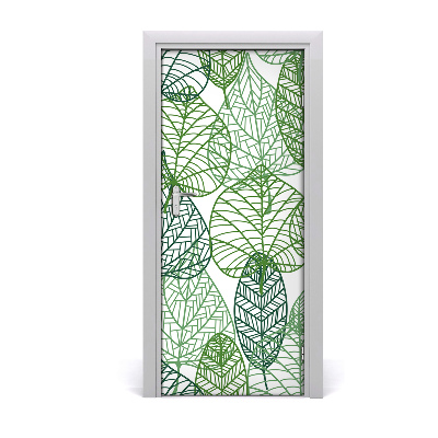 Self-adhesive door wallpaper Leaves