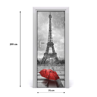 Self-adhesive door wallpaper Eiffel tower