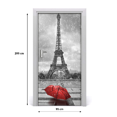 Self-adhesive door wallpaper Eiffel tower