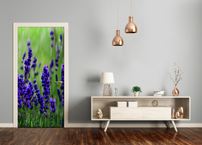 Self-adhesive door sticker Lavender field