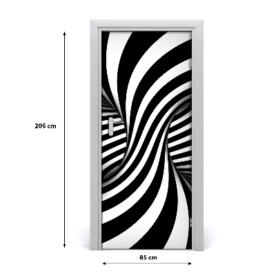 Self-adhesive door sticker Swirl abstraction