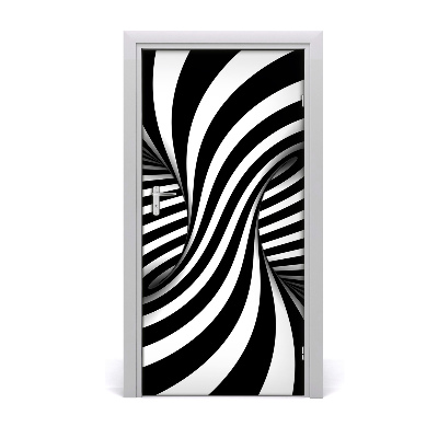 Self-adhesive door sticker Swirl abstraction