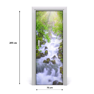 Door wallpaper Mountain stream