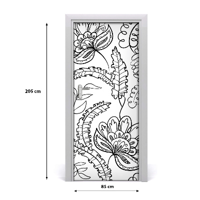 Self-adhesive door veneer Zentangle background