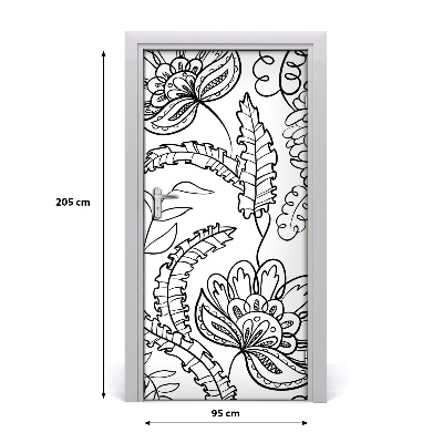 Self-adhesive door veneer Zentangle background