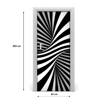 Self-adhesive door sticker Swirl abstraction