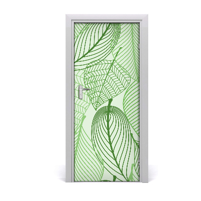 Self-adhesive door veneer Green leaves