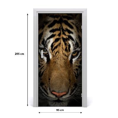 Self-adhesive door sticker Tigris wall