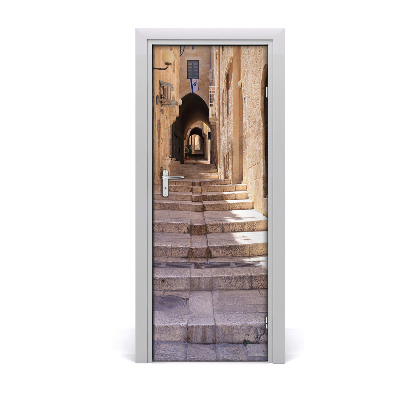 Self-adhesive door wallpaper Jerusalem israel