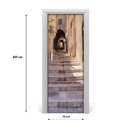 Self-adhesive door wallpaper Jerusalem israel