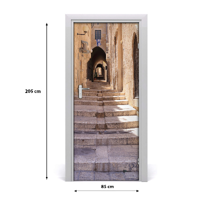 Self-adhesive door wallpaper Jerusalem israel